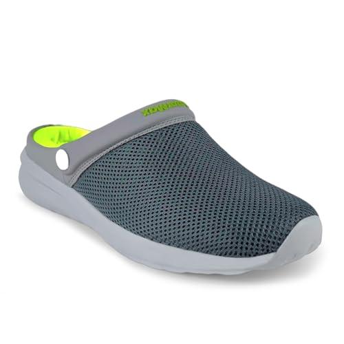 kazarmax grey neon light weight clogs | sandals for men - 8 uk