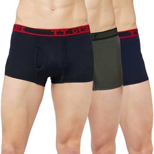 t.t. mens desire fashion top elastic trunk pack of 3 olive::navy::black