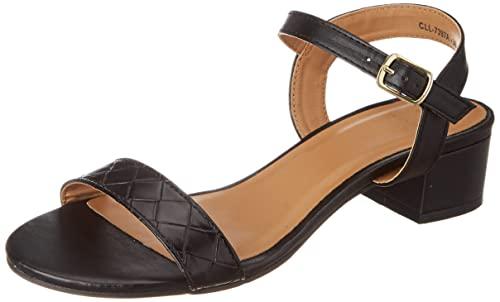 carlton london women's slingback heeled sandal, black, 3 uk