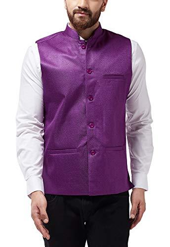 sojanya (since 1958 men's jute cotton purple only jacket, size: 40