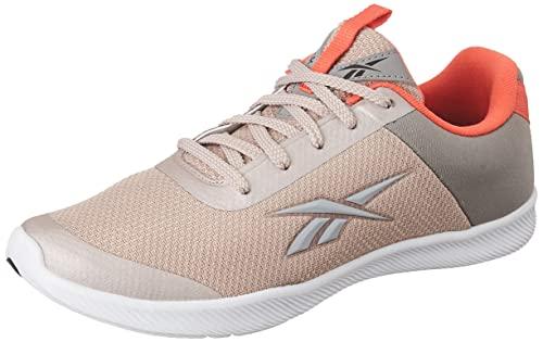 reebok women synthetic damsel tr 2.0 w training shoes quartz met- spacer grey - semi orange fl uk 4