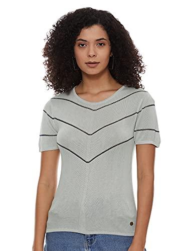 pepe jeans women's synthetic jeans pullover (pl701508_grey_m)