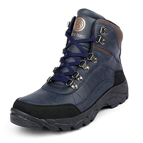 bacca bucci men's sprite snow boots high top six inches ankle boots - [blue, size uk6]