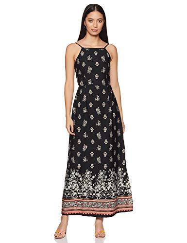 harpa women's synthetic a-line maxi casual dress (gr5941_black_medium)