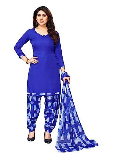 sidhidata women's women's crepe printed patiyala salwar suit dress material suit (dm plus blue_blue_unstitched)