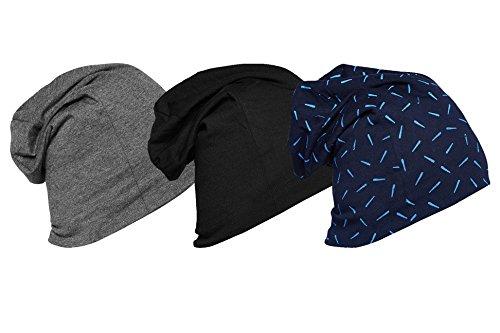 vimal jonney multicolor blended beanie cap for men(pack of 3)-cap_bl_an_prt3n_03