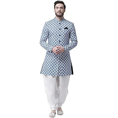 hangup designer sherwani for men,(s26_indo_36) blue