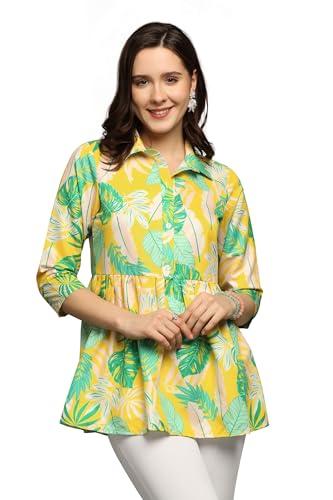 fashion dream micro (polyester) printed tops for women | casual tops for women | trendy tops for women | western tops for women (fdwtop00108 ylw s_yellow_s)