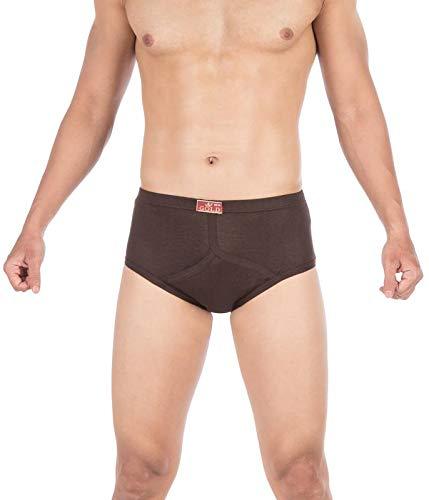 vip super combed cotton briefs for men’s ultra soft fresh underwear trunks golddc-90cm (pack of 4) brown