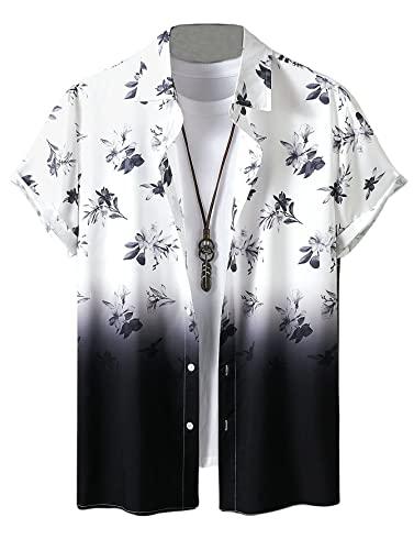 lymio casual shirt for men|| shirt for men|| men stylish shirt || men printed shirt (shed floral) (xl, black)