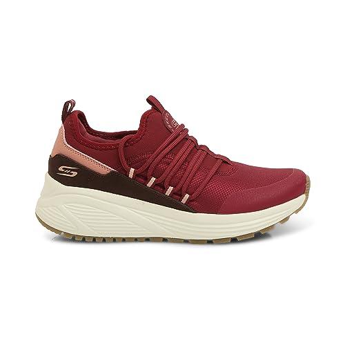 skechers bobs sparrow 2.0-sonic luv casual slip on womens shoe red - 117262-burg