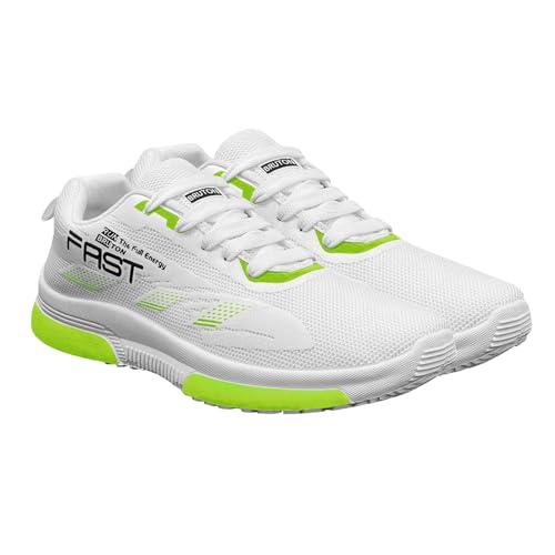 bruton men's world trending shoes running, casual, gym, occasions, sports shoes - white, size : 8