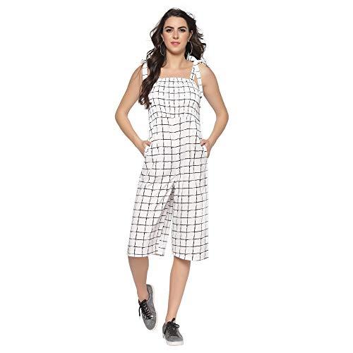 sera women's polyester smocked below the knee casual dress (la2876- white_medium)