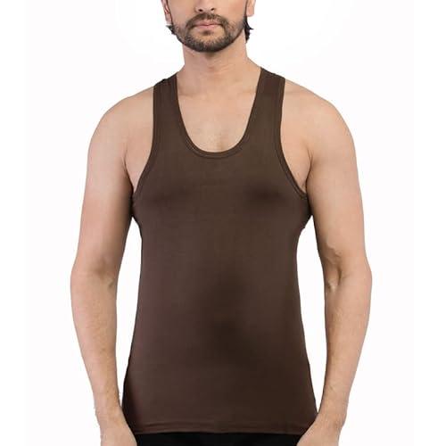 vip men's supreme round neck cotton vest - assorted colours (pack of 3, 95cm)