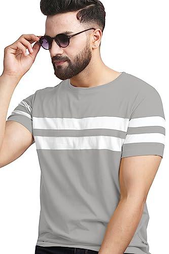 ausk men tshirt || round neck t shirt for mens || summer t-shirt for men (color-grey)