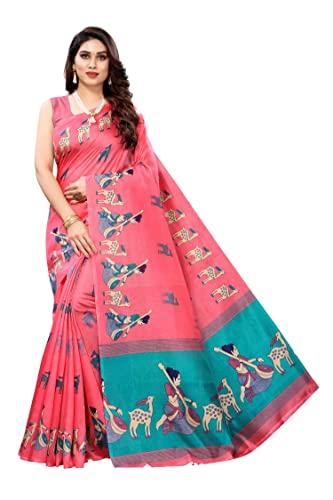 yashika women art silk saree(sdpl-maithali_pink_free size)