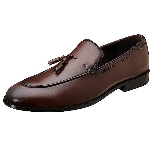 duke men formal pull-on style brown