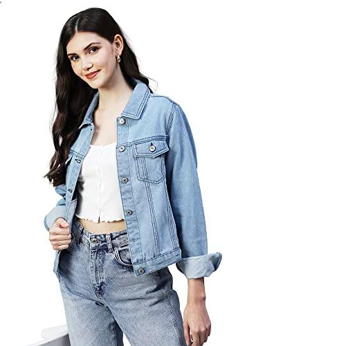 rigo women blue full sleeve denim jacket