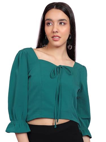 ketch women's regular fit tops (khtp000484_teal