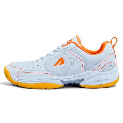 boldfit badminton shoes shuttle non marking shoes for badminton men light badminton shoes for women & badminton shoes men breathable non marking shoes for badminton anti skid badminton shoe white - 10