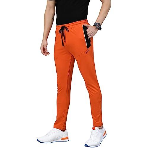 the indian garage co men's slim fit joggers (1220jog13-03_orange_m)