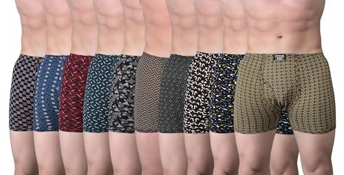 dollar bigboss men's cotton blend modern geometric trunks (pack of 10) (mbtr-10-czylng-po10-s24_xl_assorted