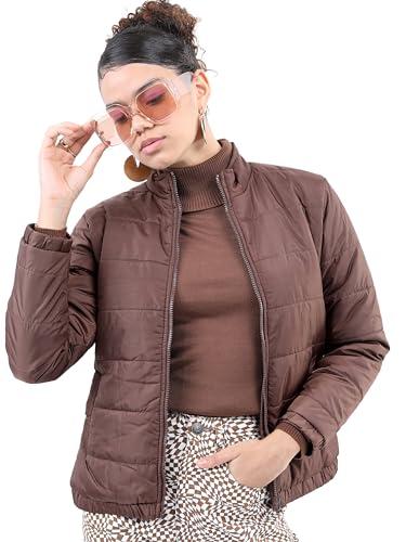 ketch womens full sleeve regular fit jacket khjk000033 brown xl