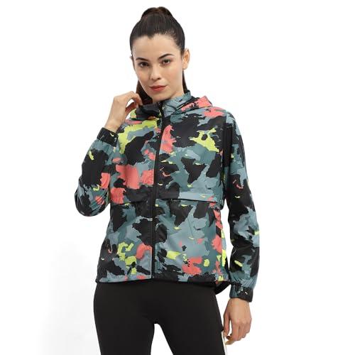 madame abstract print multicolour windcheater jacket