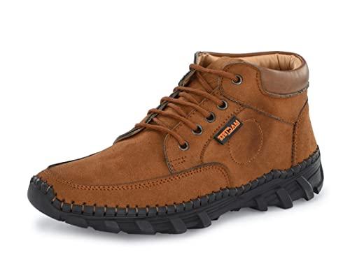 mactree tan suede trekking boots for men - 41