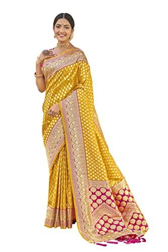 manohari adorable woven pattern banarasi silk saree for women with blouse piece_mn1738