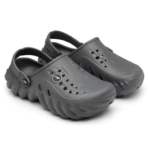 asian men's casual walking daily used clogs & slipper with lightweight design clog & slippers for men's & boy's dark grey