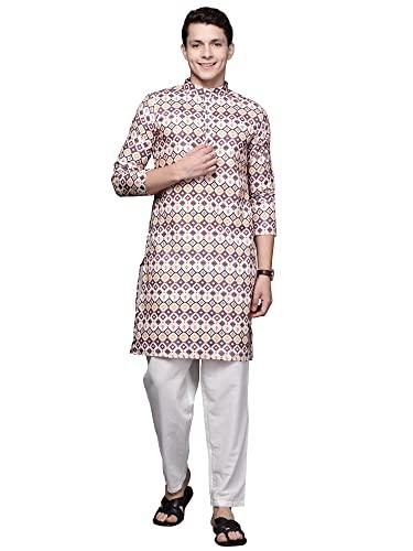 indo era men's cotton printed festive straight long kurta (mkt0ml1222m_multicolored_ready to wear_m-size)