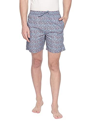 beevee mens blue elasticated shorts with drawstring(blue;32)