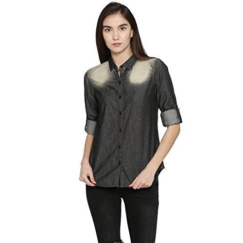 campus sutra women's spray casual shirt(az18shrt_dnmspr5_w_pln_chbr_az_l)