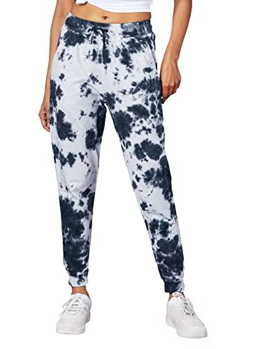 the souled store women tie dye: black storm multicolored solid women joggers (small)