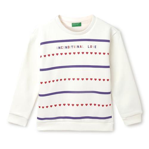 united colors of benetton regular fit round neck printed sweatshirt (size: 3-4 years)-23a36fpg10axg074 white