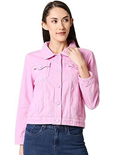 high star women's denim jacket (hswdjktasr047_s_pink-1_s)