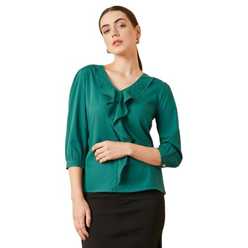 rare women's regular fit blouse (ep1033d_green_s