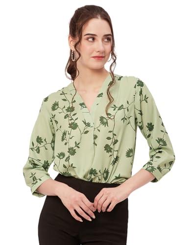 moomaya printed tops for women, long sleeve, semi-formal top