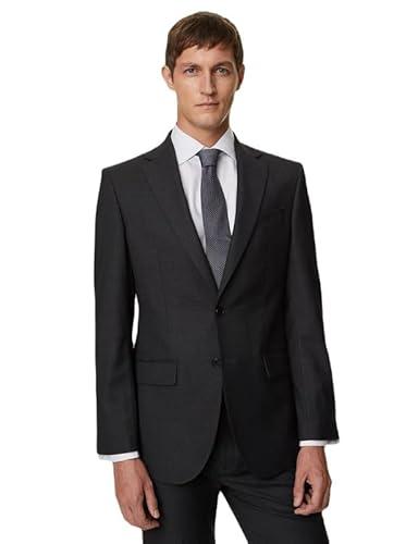 marks & spencer men's a-line coat (t151603ycharcoal_charcoal