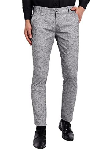 majestic man slim fit formal trousers for men (grey black,36)