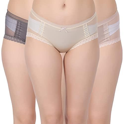 amour secret hipster mid rise panty for women multicolor pack of 3 p1088_bge_gry_muv