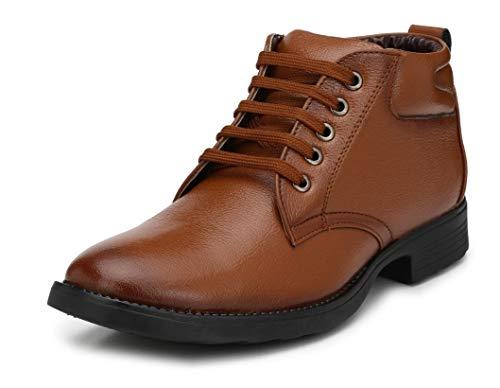 mactree men's mid top ankle boots formal shoes (tan, numeric_8)