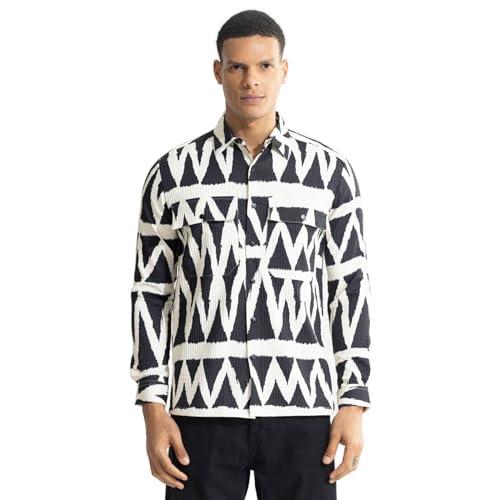 snitch black chevron pattern jacket