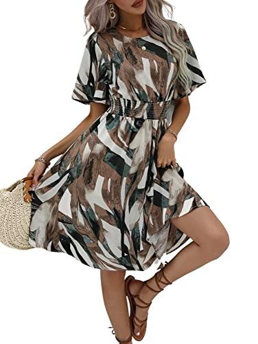 leriya fashion one piece dress for women| midi dress for women| birthday dress for women (small, brown)