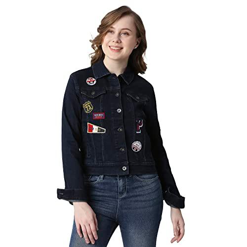 pepe jeans women's a-line coat (pl402190g61_classic dark indigo_s)