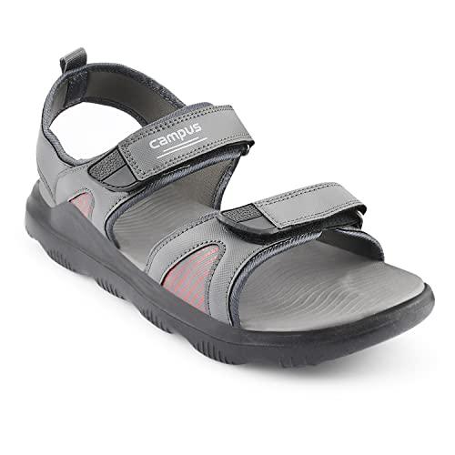 campus men's gc-2206 d.gry/rust sports sandals - 9uk/india gc-2206