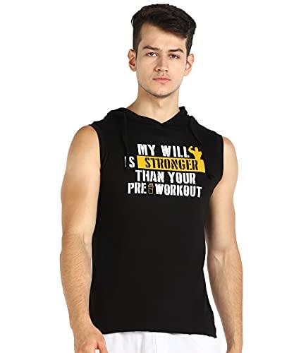 rock paper scissors men gym hoodie workout tank regular fit top super vest gym vest black, 3xl