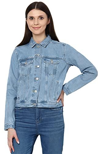 american eagle women blue classic denim jacket