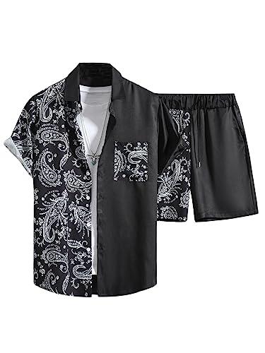 lymio casual shirt for men || shirt for men set || men stylish shirt with pair || men printed shirt for pair (set)… (l, black)